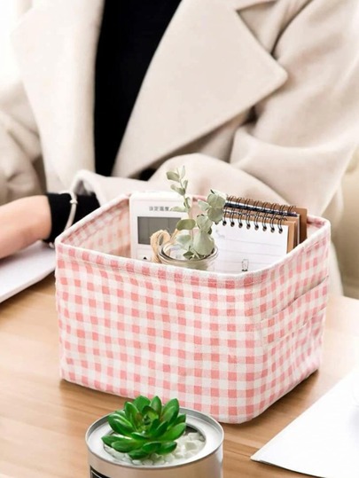 1 pièce Panier à linge, panier de rangement de bureau, boîte de rangement de bric-à-brac, organisateur de cosmétiques et de livres, conteneur pour sous-vêtements et fournitures, panier à linge, pour la rentrée scolaire