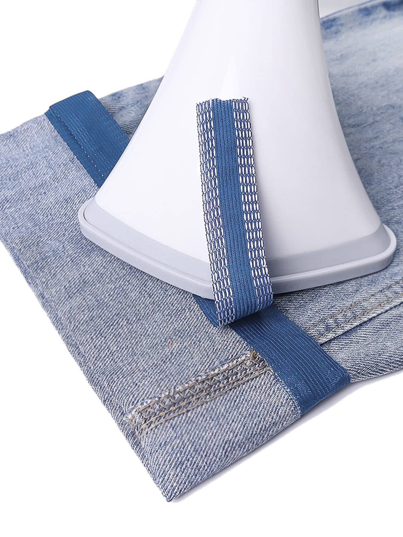 1卷自粘褲在褲邊上貼鐵縮短牛仔褲服裝和牛仔褲服裝DIY縫紉面料 - 藍色 - 查看 1