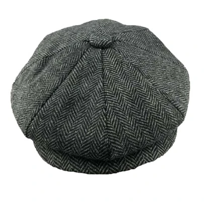 Boina plana para hombre Newsboy Cap 8 Paneles Check Taxi Driver Gatsby Driving Cap