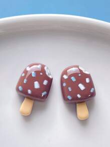 10 件隨機 Diy 兔子和冰淇淋設計樹脂配件,適用於耳環、髮夾、文具、手機殼、鑰匙扣、杯子、鞋飾、冰箱貼、珠寶材料和雙面膠帶 - 彩色 - 查看 10