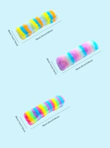 1入組多色貓薄荷和沙沙紙和毛絨玩具貓長枕頭，顏色隨機 - 彩色 - 查看 3