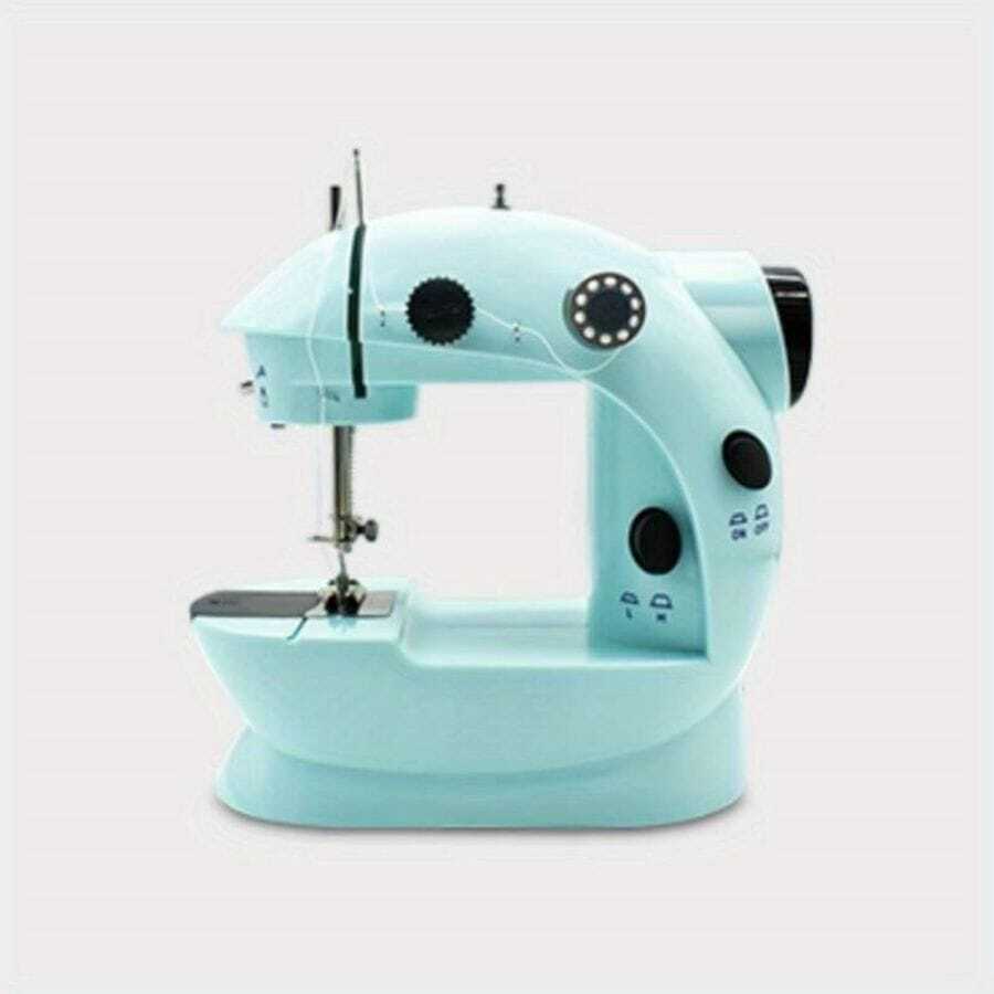 1pc Electric Mini Sewing Machine, Multifunctional Automatic Household Desktop Sewing Machine, Suitable For Home And Diy - màu xanh lá - Xem 1