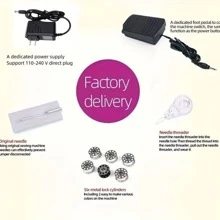 1pc Electric Mini Sewing Machine, Multifunctional Automatic Household Desktop Sewing Machine, Suitable For Home And Diy - màu xanh lá - Xem 7