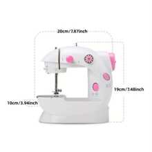 1pc Electric Mini Sewing Machine, Multifunctional Automatic Household Desktop Sewing Machine, Suitable For Home And Diy - màu xanh lá - Xem 3