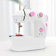 1pc Electric Mini Sewing Machine, Multifunctional Automatic Household Desktop Sewing Machine, Suitable For Home And Diy - màu xanh lá - Xem 10