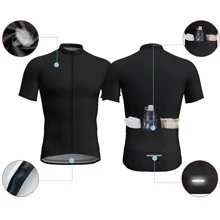 Jersey de ciclismo hombre montaña bicicleta ropa de secado rápido carreras bicicleta ropa transpirable ciclista ropa desgaste - Negro - Ver 3