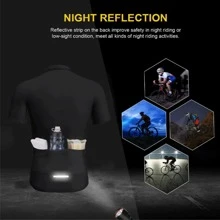 Jersey de ciclismo hombre montaña bicicleta ropa de secado rápido carreras bicicleta ropa transpirable ciclista ropa desgaste - Negro - Ver 5