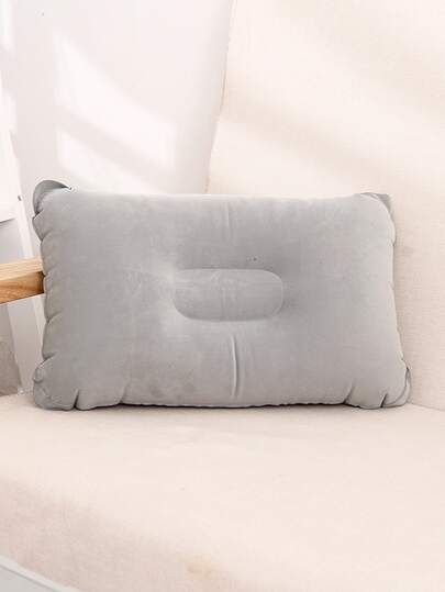 1pc Inflatable Pillow, Suitable For Office, Car, Camping, Hiking, Napping, Can Support Neck And Waist