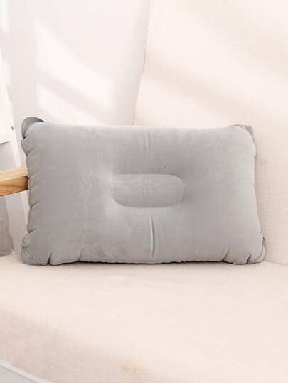 1pc Inflatable Pillow, Suitable For Office, Car, Camping, Hiking, Napping, Can Support Neck And Waist