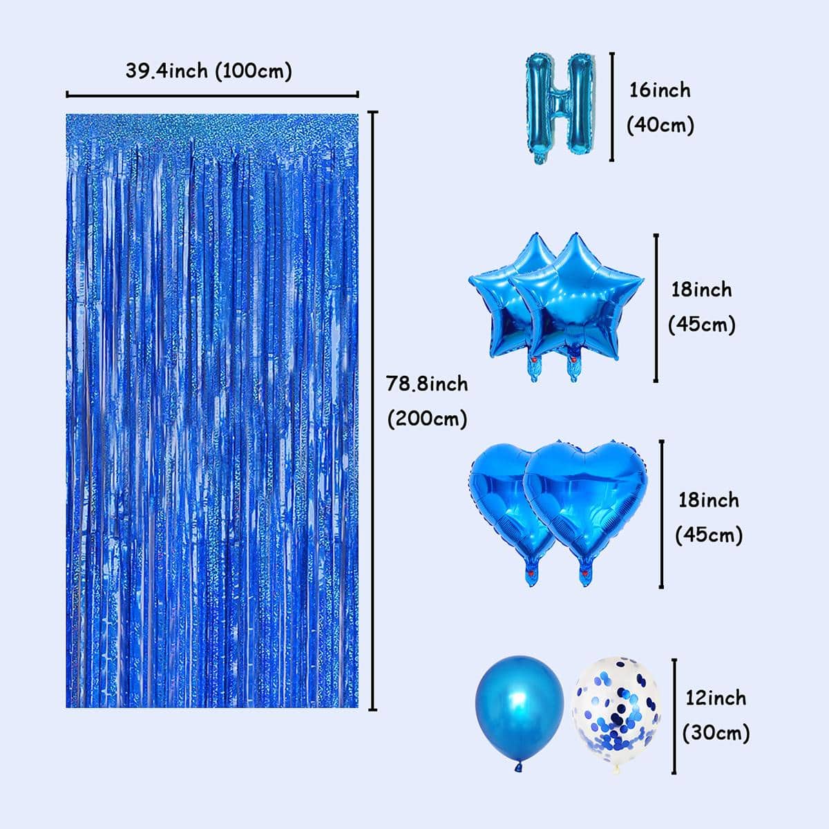 40pcs Birthday Party Decorations Happy Birthday Balloons Banner Gold