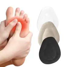 1雙女性可重複使用T形跖骨墊適用於高跟鞋,腳痛,黑色,通用尺寸 - 黑色 - 查看 2