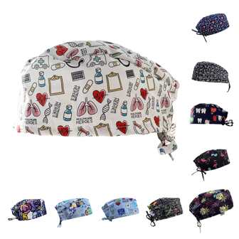 1pc Adjustable Printed Scrub Cap Professional Work Cap Printed With Hospital-Related Patterns,Short Hair Working Hat, Plays A Protective Role, Suitable For Medical Staff, Doctors, Nurses And Other Professions Valentine's Day Valentines
