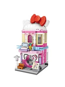 城市街道可爱猫咪化妆品店商店 城市街道可爱猫咪化妆品店商店 建筑 DIY 迷你积木 积木 成人积木玩具 青少年 圣诞节礼物 生日礼物 房间装饰 - 藍色 - 查看 1