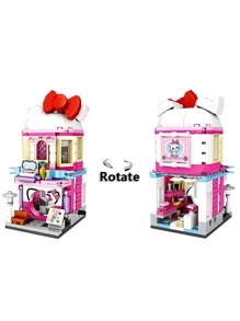 城市街道可爱猫咪化妆品店商店 城市街道可爱猫咪化妆品店商店 建筑 DIY 迷你积木 积木 成人积木玩具 青少年 圣诞节礼物 生日礼物 房间装饰 - 藍色 - 查看 2