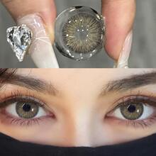 Eyeshare 1 Pair VIENNA Series Colored Contact Lenses Yearly Use 14.5mm Halloween Costume Cosplay - Grey - View 3