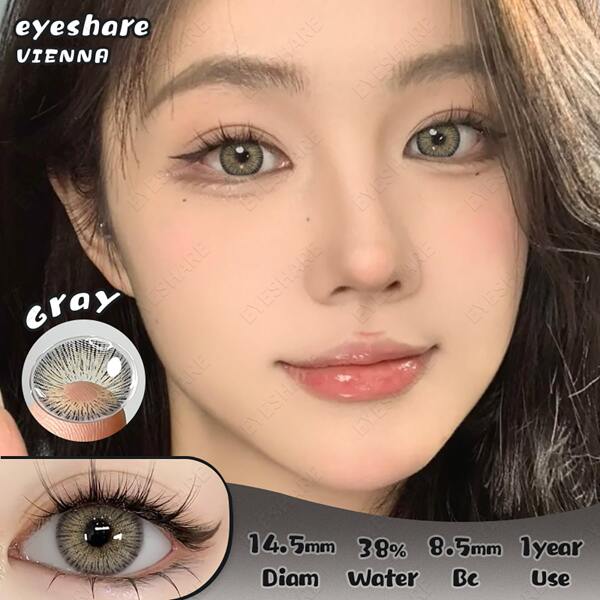 Eyeshare 1 Pair VIENNA Series Colored Contact Lenses Yearly Use 14.5mm