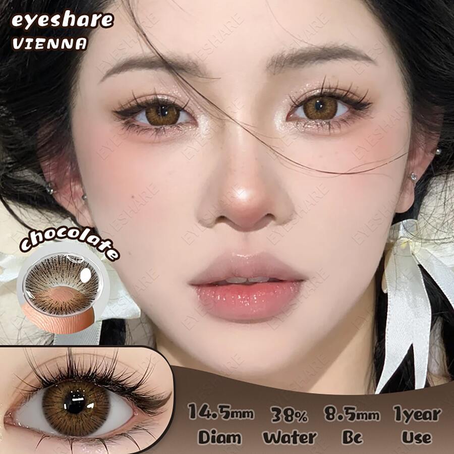 Eyeshare 1 Pair VIENNA Series Colored Contact Lenses Yearly Use 14.5mm