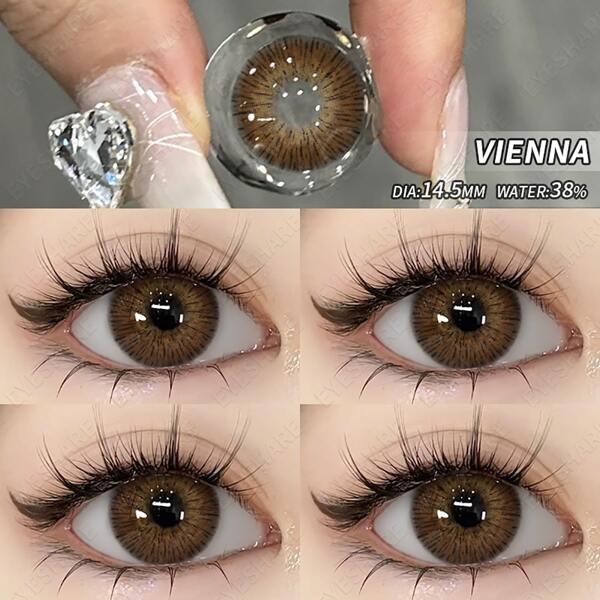 Eyeshare 1 Pair VIENNA Series Colored Contact Lenses Yearly Use 14.5mm