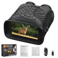 2.5K雙目夜視望遠鏡,支持11語言,8x高清打獵夜視相機 - 黑色 - 查看 1