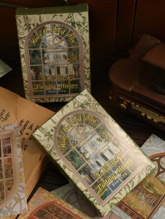 46入組窗戶圖案組合貼紙創意多用途貼紙適合在家DIY工藝品