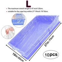 10pcs Disposable Cleaning Bags For Parrot/bird/rabbit/quail/dog Cages. Extraction Type. - White - View 10