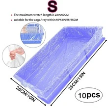 10pcs Disposable Cleaning Bags For Parrot/bird/rabbit/quail/dog Cages. Extraction Type. - White - View 8