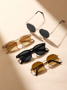 4Pairs Fashion Glasses Shades For Summer Or Daily Life Outdoor Travel Beach Accessories For Women Glasses Shades For Summer Beach Vacation,Outdoor,Travel - Multicolor - View 5