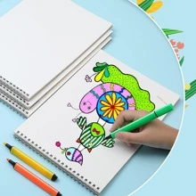 1 Cuaderno De Dibujo De Graffiti De Dibujos Animados Para Niños - Azul - Ver 5