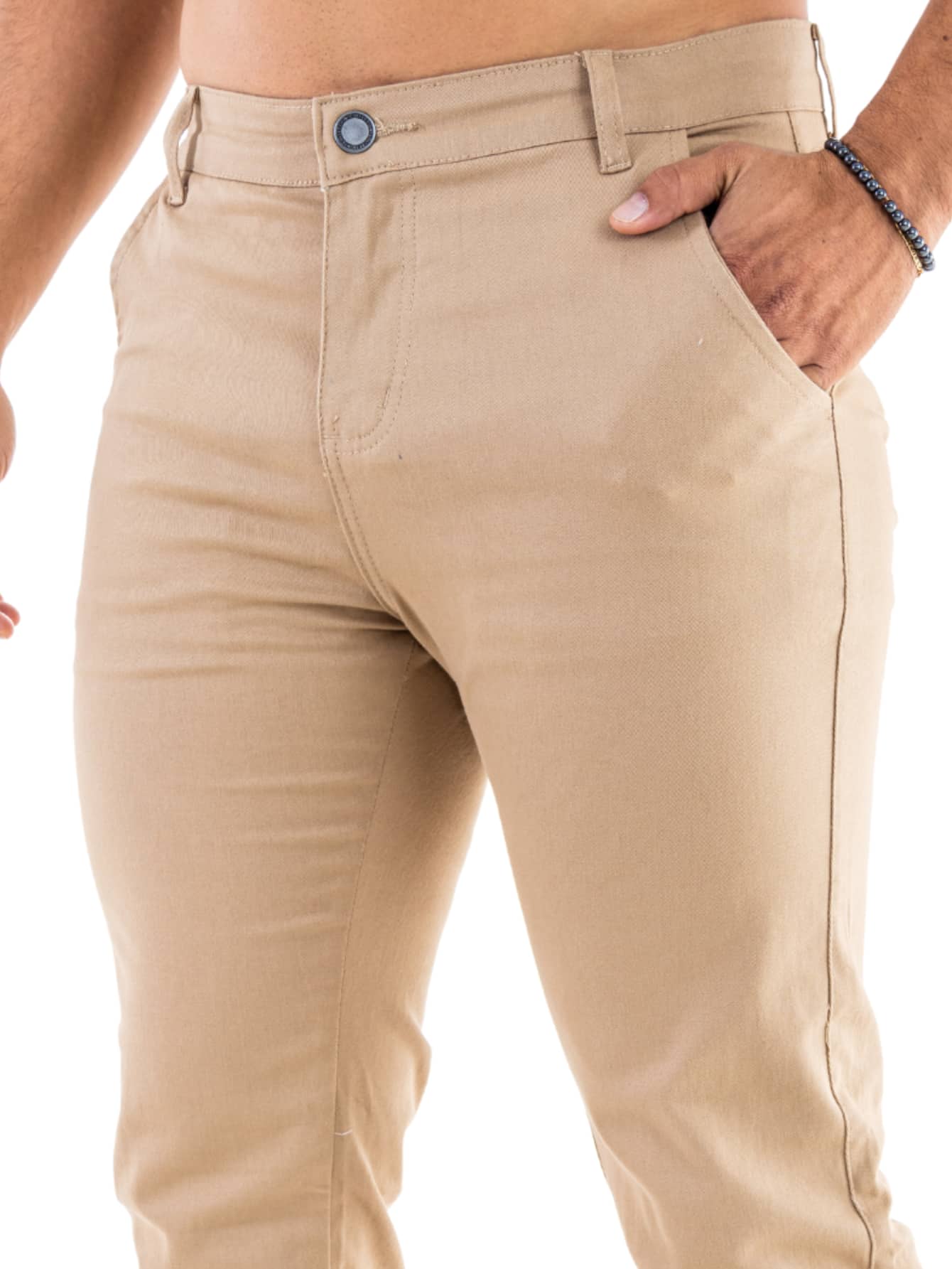 Urban Zone Jeans Men Pants - Apricot - View 1