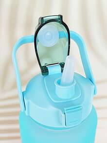 1個2l或750毫升或300毫升大容量綠色漸變pc水瓶,運動健身便攜吸管杯,適用於家庭和旅行戶外使用 - 綠色 - 查看 4