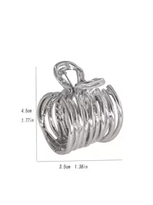 1 件女士金属高马尾夹，时尚发爪夹发饰街头头饰发夹发夹发夹发夹发夹，优雅秋冬发饰，适合女士度假装扮