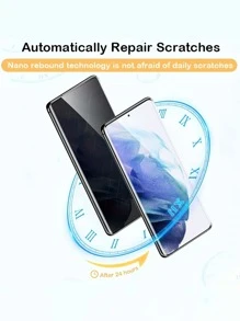 3 件全覆盖水凝胶膜软屏保护膜,兼容三星全覆盖,易于安装,高清清晰,无气泡,防刮擦和防碎水凝胶膜软屏保护膜(非钢化玻璃),生日/复活节/总统日/圣诞节/家人/朋友/男孩/女朋友的礼物,生日、家人、朋友的礼物,手机屏幕保护膜,手机配件,防水防震,防摔,防摔,防刮擦,防指纹 - 無色 - 查看 5