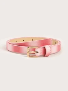 1pc Children's Golden Buckle PU Leather Belt - Multicolor - View 1
