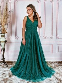 Grife Velasco Women Party Dresses - Dark Green - View 1