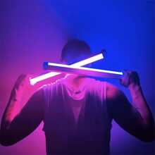 Led Rgb夜燈攝影補光燈彩色氛圍燈管棒燈磁吸式充電房間裝飾燈 - 紫色 - 查看 8