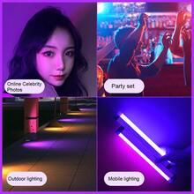 Led Rgb夜燈攝影補光燈彩色氛圍燈管棒燈磁吸式充電房間裝飾燈 - 紫色 - 查看 10