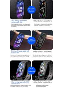 3pcs Soft Film Screen Protector Compatible With Xiaomi Band 10 9 8 7 6 5 4 8 Pro 9 Pro 7 Pro, Waterproof Full Coverage High Definition Compatible With Xiaomi Mi Band 10/9Pro/9/8Pro/8/7 Pro/7/6/5/4/Nfc