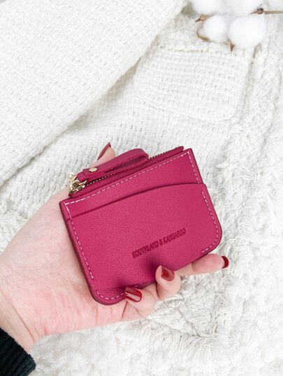 SOUTHLAND&KANGAROO Versatile Zipper Coin Wallet Multiple Color Selection Letter Graphic Multi-Card Card Organizer For Storage Cards Lightweight Multi Layer Portable ID Card Money Card Minimalist Fashion Modern For Anniversary For On Valentine Day For Birthday Gift For Girls For Lady For Female Bag School Supplies For School Dorm Room & Back To School Gift Bag Present Hot Pink Purse Casual Card Holder Wallet Business Card Holder Credit Card Holder Women For Women Mini Wallet Card Wallet