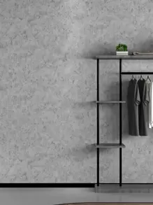 1pc Cement Gray Retro Cracked Waterproof Anti-Fouling Self-Adhesive Renovation Wallpaper For Home Decoration, Furniture, Room Background,Renovation Stickers Peel Wall Panels,Wall Paper, Wallpapers,Spring Decoration Items Refresh Your Home,Rama Decoration Stickers Gifts Birthday Graduation - Grey - View 3