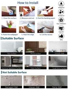 1pc Cement Gray Retro Cracked Waterproof Anti-Fouling Self-Adhesive Renovation Wallpaper For Home Decoration, Furniture, Room Background,Renovation Stickers Peel Wall Panels,Wall Paper, Wallpapers,Spring Decoration Items Refresh Your Home,Rama Decoration Stickers Gifts Birthday Graduation - Grey - View 9