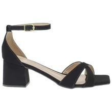 Women Heeled Sandals - 黑色 - 查看 2