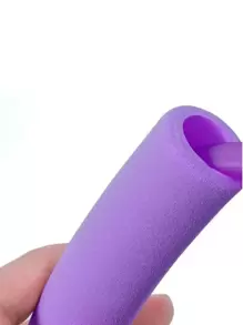 1pc Thickened Latex Tube Unisex Sweat Absorbing Anti-slip Sponge Yoga Fitness Shoulder Opener Leg Trainer Resistance Band - Purple - View 5