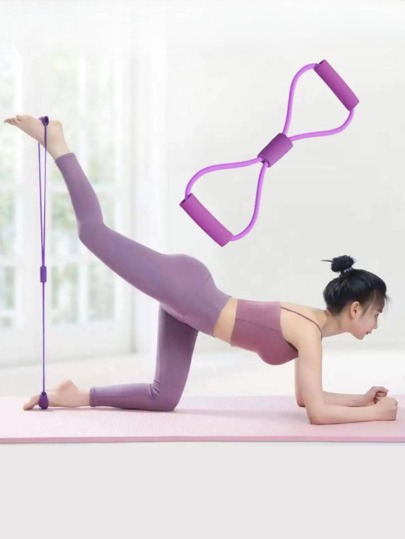 1pc Thickened Latex Tube Unisex Sweat Absorbing Anti-slip Sponge Yoga Fitness Shoulder Opener Leg Trainer Resistance Band