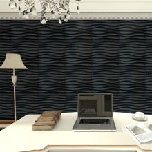 1/10/20 tấm ốp tường trang trí họa tiết sóng 3D, 30cmx30cm Trắng/Đen, Miếng dán tường trang trí nhà tự làm, Miếng dán cải tạo, Tấm ốp tường lột, Giấy dán tường, Giấy dán tường, Vật phẩm trang trí mùa xuân Làm mới ngôi nhà của bạn, Miếng dán trang trí lễ hội Quà tặng Sinh nhật Tốt nghiệp - màu đen - Xem 9