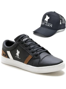 Men Sneakers - 黑與白 - 查看 1