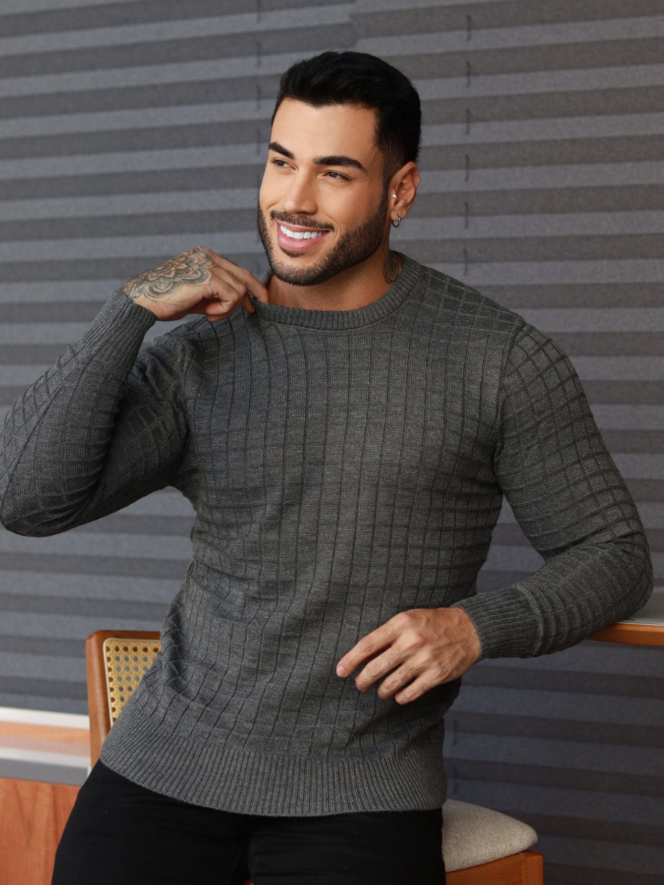 TRICOT DE LUXO Men Sweaters - Grey - View 1
