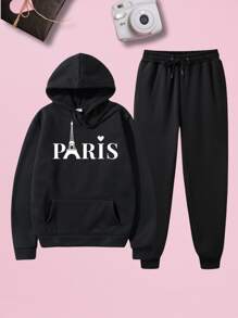 Women Two-piece Outfits - màu đen - Xem 1