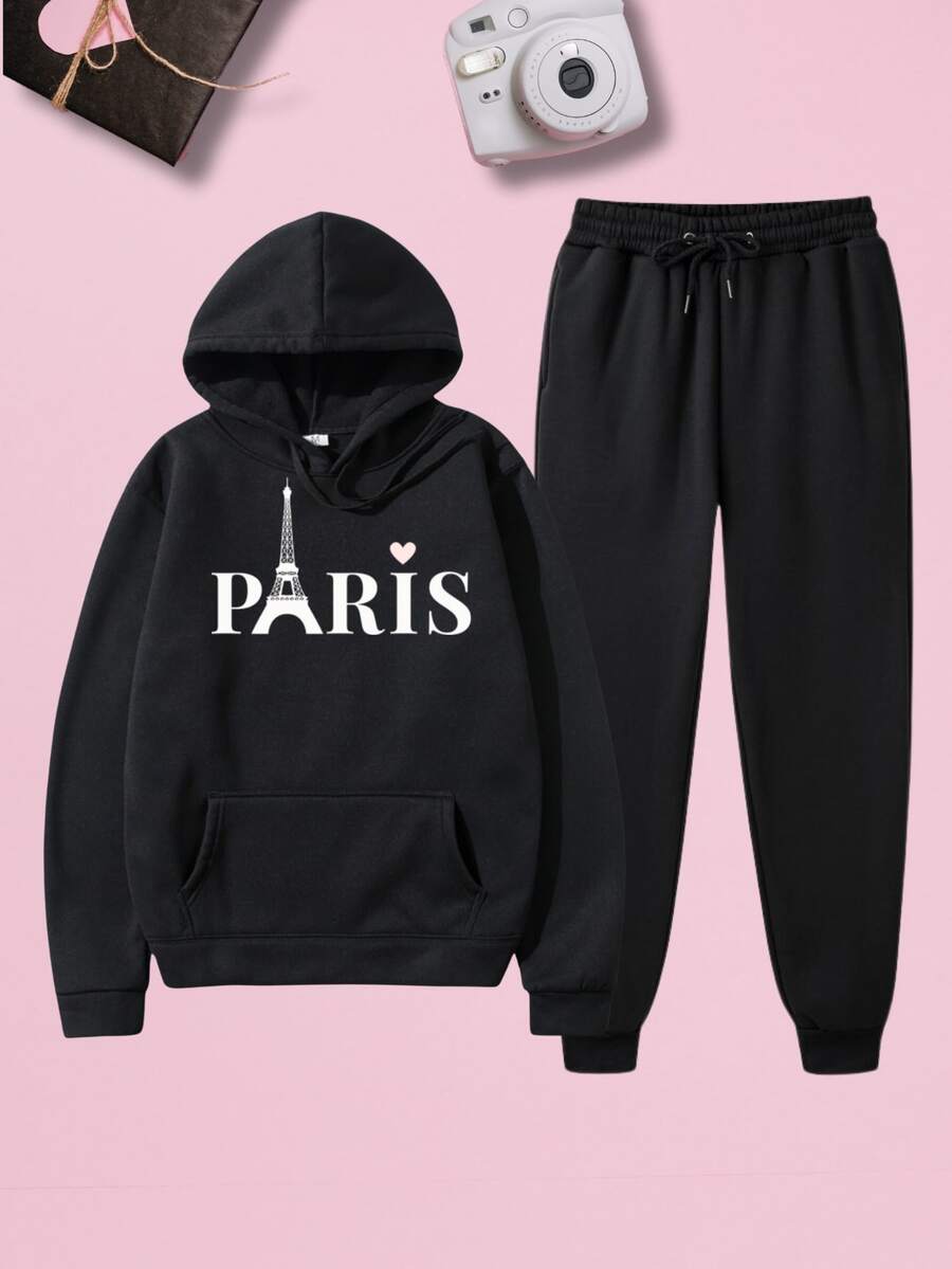 Women Two-piece Outfits - màu đen - Xem 1