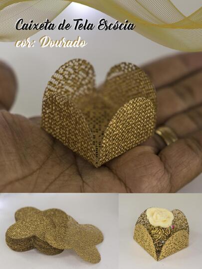 120 Forminhas Caixeta De Tela Escocia , Forminhas Doces Finos, Casamento, Festas, Caixeta Doces - 120 unidades