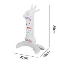 2 个 32 英寸彩色站立数字铝箔气球，带有生日快乐字样、卡通流星和烟花设计生日装饰气球，适合儿童、圣诞节 - 彩色 - 查看 2